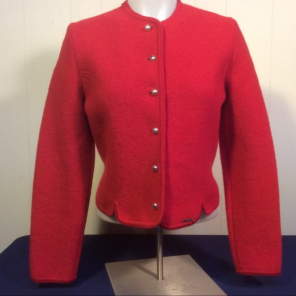 Vintage Geiger Austria women’s Cropped Wool Jacket size 40 made in Austria - Picture 1 of 12